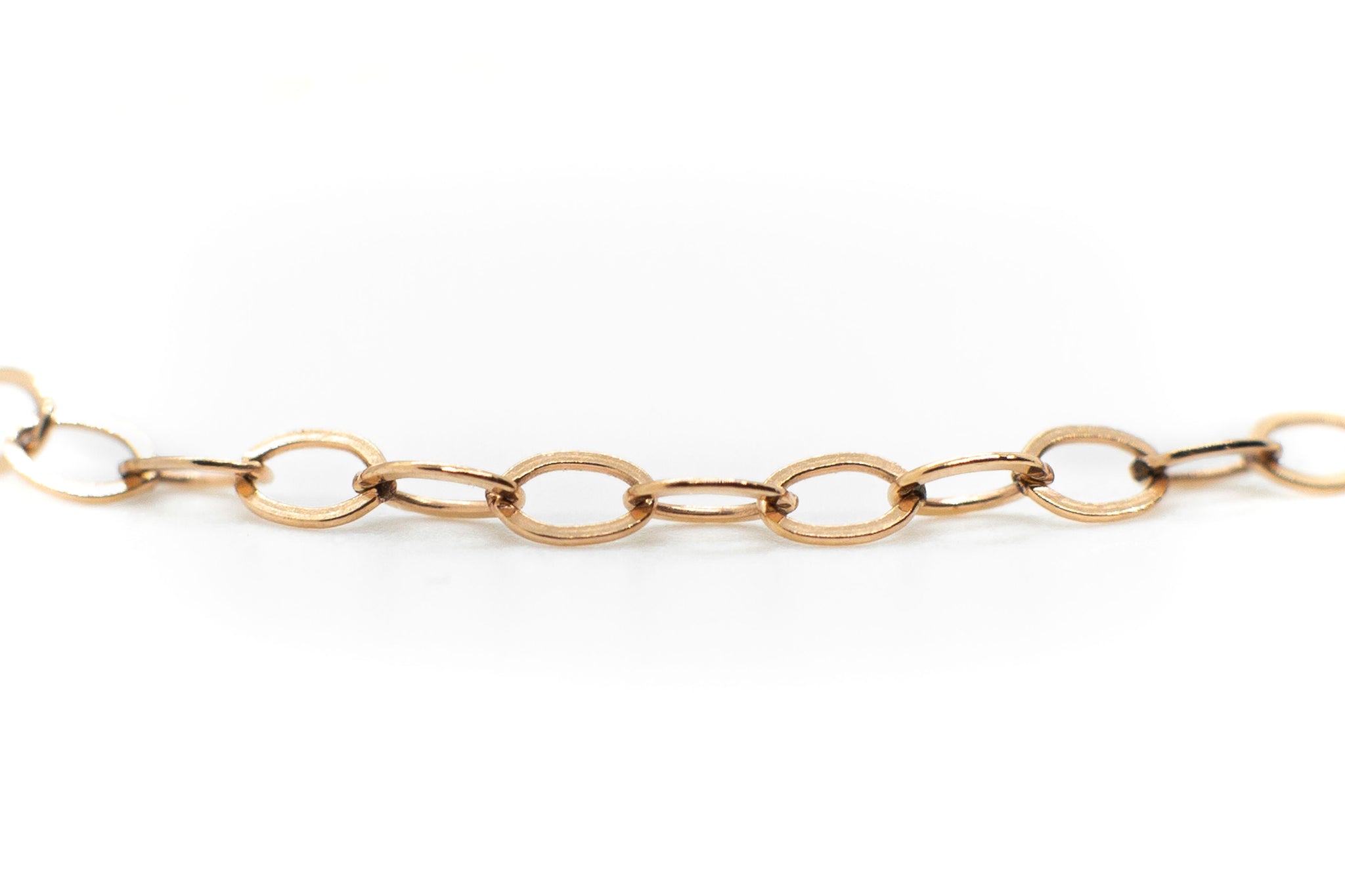 Oval Link Rose Gold Bracelet