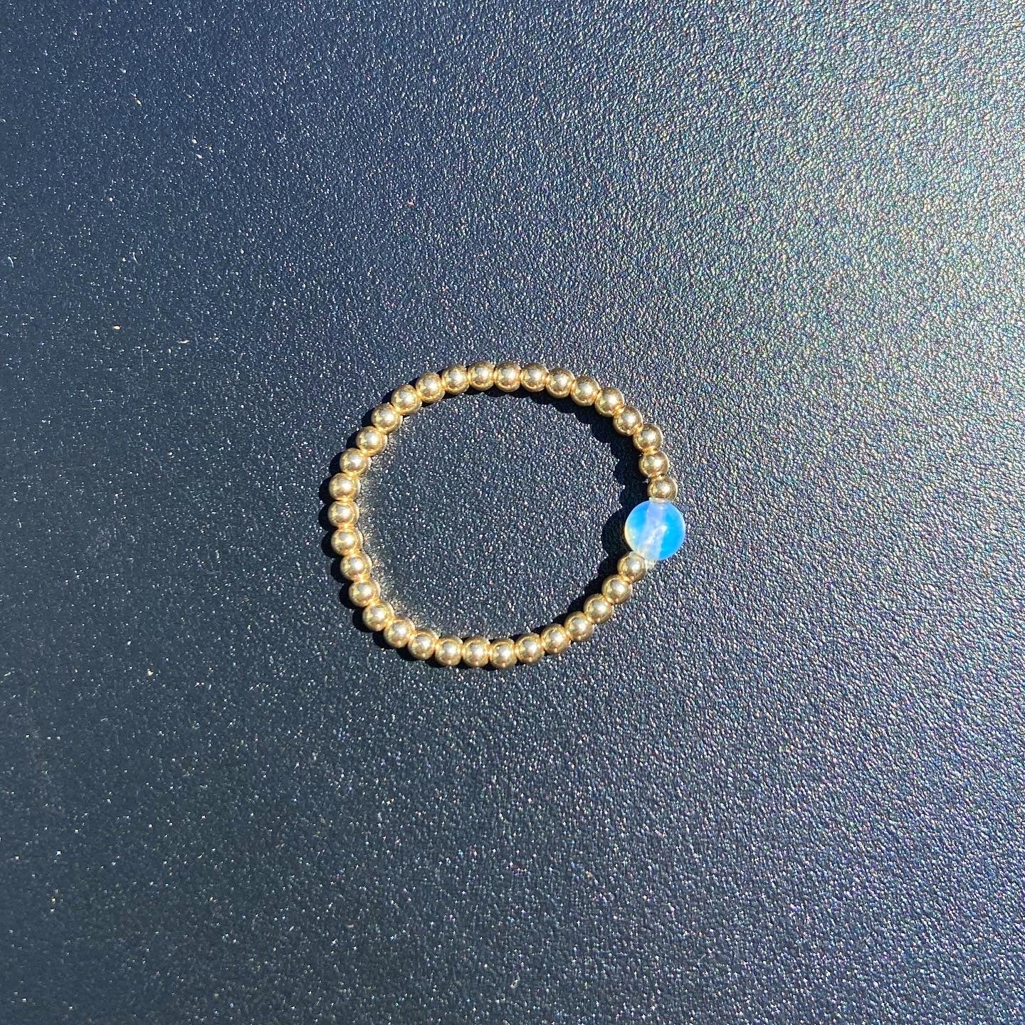 Blue Aura Gold Ring